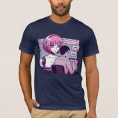 Moe 萌え I Love Chatbots AI Robots Futuristisch Ontw T-shirt (Voorkant)