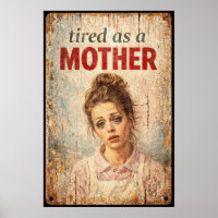 Moe Als Een Moeder Vintage Retro Garage Bord Kunst