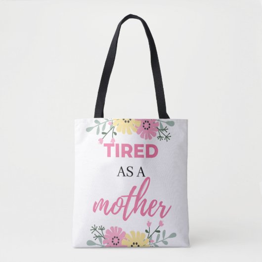 Moe als een moeder zwart tote bag (Voorkant)