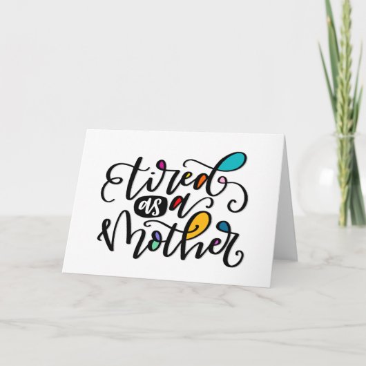 Moe als moeder, met de hand geschreven kaart (Voorkant)