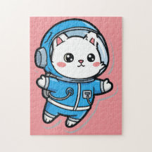 Moe astronaut kat aangepaste foto legpuzzel