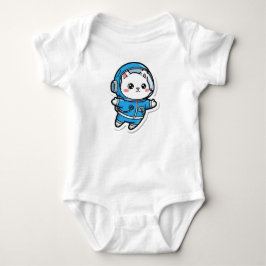Moe astronaut kat baby romper met eigen foto