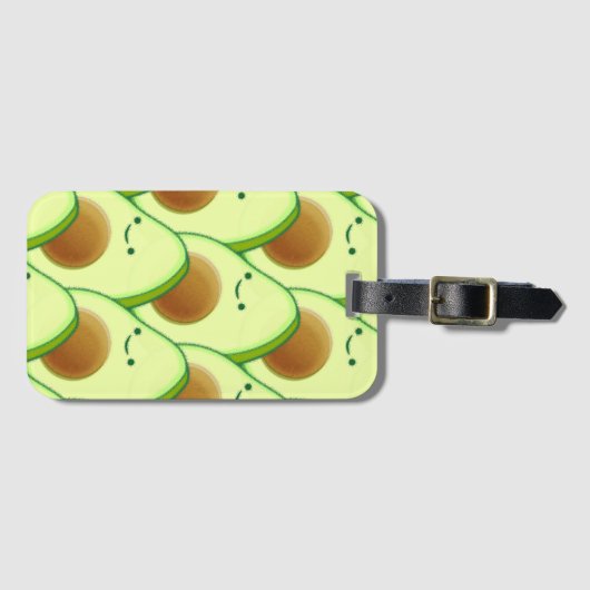 Moe Avocado Overal Tekening Bagagelabel (Voorkant (horizontaal))