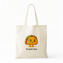 Moe Boodschaptas met Angst Taco Funny Tote Bag