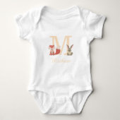 Moe Bos Konijn Vos Monogram Romper (Voorkant)