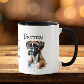 Moe boxerhond in cadeaudoosje Oma's wandelmaatje Mok