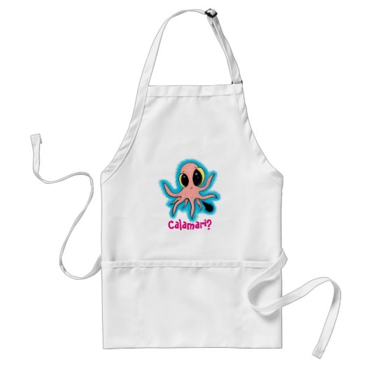 Moe, brutale baby octopus cartoon schort (Voorkant)