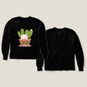 Moe Cactus Kawaii Cactus Kat Illustratie (Voorkant /achterkant)
