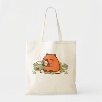 Moe Capybara Theetijd Onsen Warmwaterbron Tote Bag