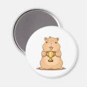 Moe Capybara Trofee Winnaar Kawaii Ontwerp Magneet (Voorkant / Achterkant)