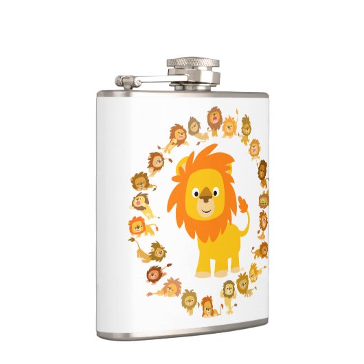 Moe cartoon leeuw mandala heupfles (Rechts)