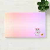 Moe cartoontekening van een kat op pastelkleuren post-it® notes (Kantoor)