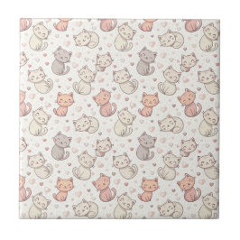 Moe Chibi Kat Patroon - Kinderen Kawaii Kitten Ont Tegeltje