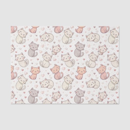 Moe Chibi Kat Patroon - Kinderen Kawaii Kitten Ont Tissuepapier (Voorkant)