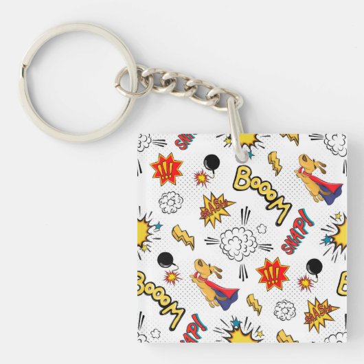 Moe Comic Patroon  Sleutelhanger (voorkant)