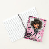 Moe Creatieve Roze Pop Collage Spiraal Notebook Notitieboek (Binnen)