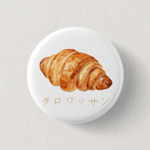Moe Croissant Japans Tekst Design Ronde Button 3,2 Cm