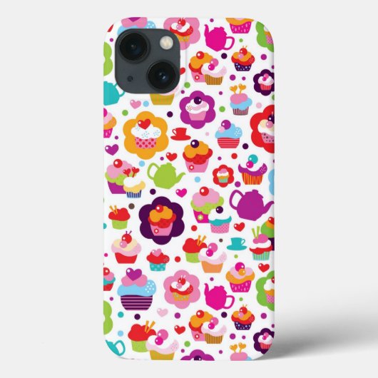 Moe cupcake en theepot Case-Mate iPhone case (Achterkant)