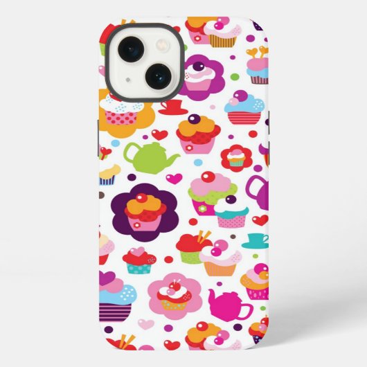 Moe cupcake en theepot iPhone hoesje (Achterkant)