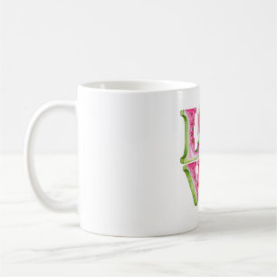 Moe design van watermeloen-liefdeshart koffiemok