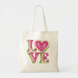 Moe design van watermeloen liefdeshart tote bag