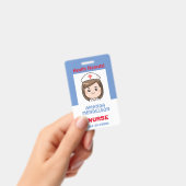 Moe en grappig gepersonaliseerd verpleegster ID-ba Badge (Handheld)