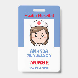 Moe en grappig gepersonaliseerd verpleegster ID-ba Badge