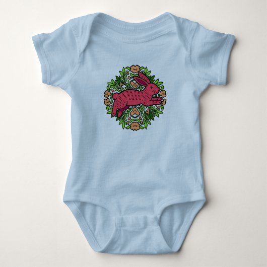 Moe Florale Draak Baby Bodysuit (Voorkant)