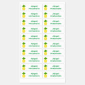 Moe fruit ananas cartoon gepersonaliseerd  labels (Vel)