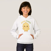 Moe Geel Kuiken Grafisch Pullover Hoodie (Voorkant volledig)