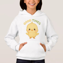Moe Geel Kuiken Grafisch Pullover Hoodie