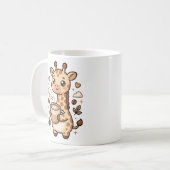 Moe Giraffe Latte Hart Mok - Kawaii Koffieliefhebb (Voorkant links)