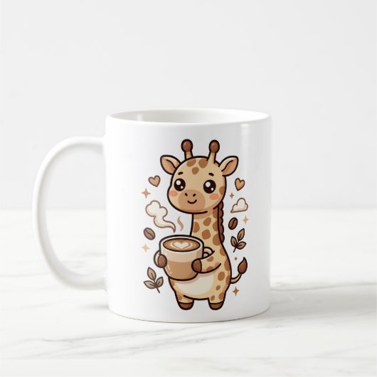 Moe Giraffe Latte Hart Mok - Kawaii Koffieliefhebb (Links)