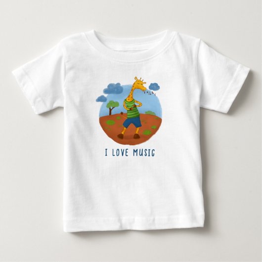 Moe giraffekaart voor op een personalised T-shirt (Voorkant)