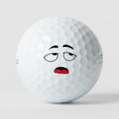 Moe glimlach emoticon golfballen (Voorkant)