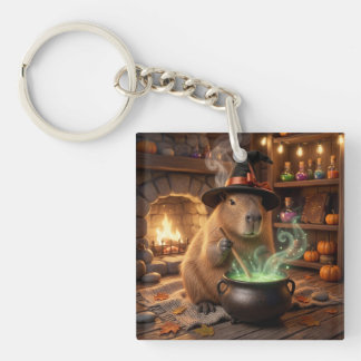 Moe Halloween Capybara Rookachtige Sleutelhanger