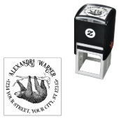 Moe hangende luiaard #2 naam retouradres   zelfinktende stempel (In situ)