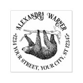 Moe hangende luiaard #2 naam retouradres   zelfinktende stempel (Design)