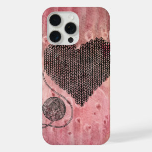 Moe Hart Van Gebreide Garens Waterverf iPhone 15 P Pro Max Case