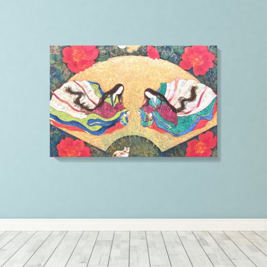  Moe: Heian Princess Fairies Canvas Afdruk (Insitu (Houten vloer))