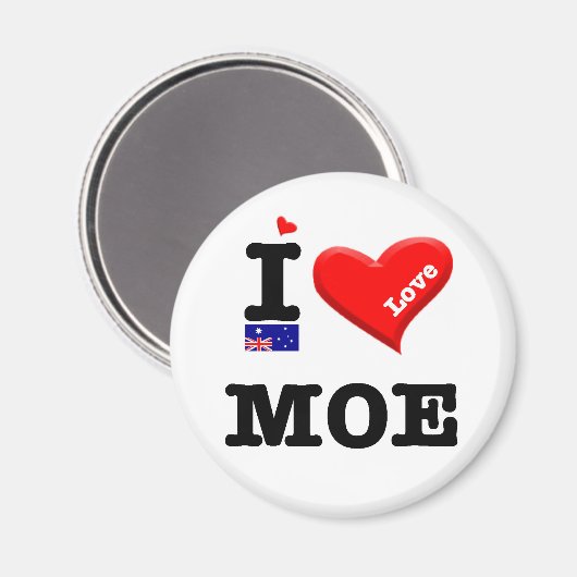 MOE - I Love Magneet (Voorkant / Achterkant)