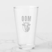 Moe ik ben een koe grappige boerderij glas (Achterkant)