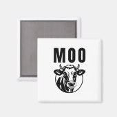 Moe ik ben een koe grappige boerderij magneet (Voorkant / Achterkant)