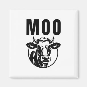 Moe ik ben een koe grappige boerderij magneet