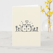 Moe kaart voor kattenkoppel (Gele Bloem)