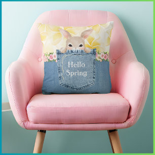 Moe kabouter denim zak Hello Spring kussen