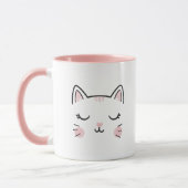 Moe Kaboutergezicht Roze & Witte Mok (Links)