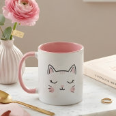 Moe Kaboutergezicht Roze & Witte Mok