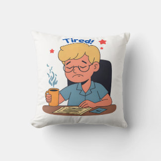 Moe kantoormedewerker Cartoon – Funny Coffee & Wor Kussen