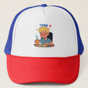 Moe kantoormedewerker Cartoon – Funny Coffee & Wor Trucker Pet